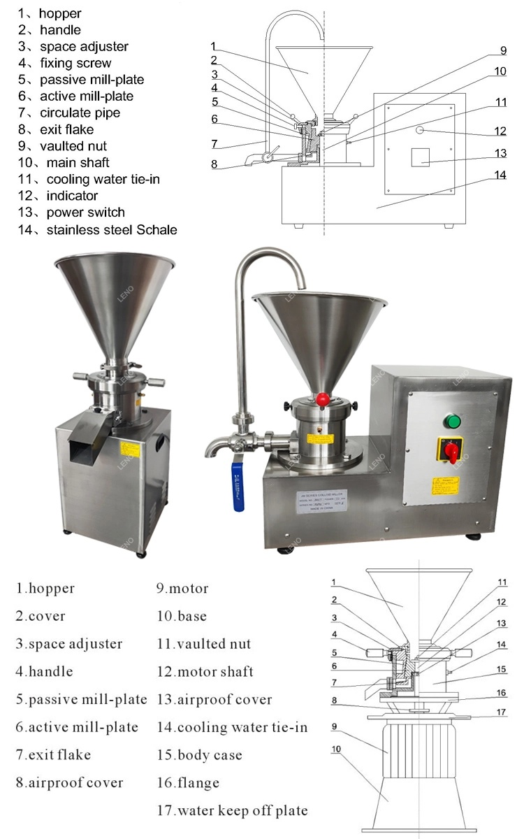 Good Performance Almond Peanutchilli Pepper Colloid Grinder Machine